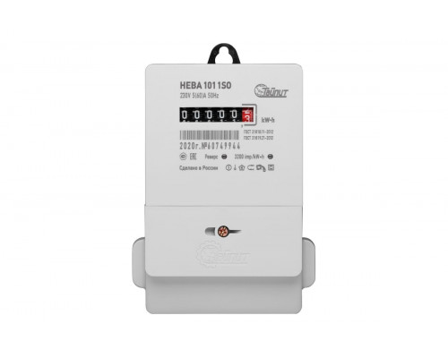 Счетчик НЕВА 101 1ф. 1S0 220V 5(60)A мех, DIN, шт