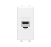 Серия Avanti Компьютерная розетка RJ-45 без шторки модульная, кат.5е, "Белое облако", 1 модуль 4400661