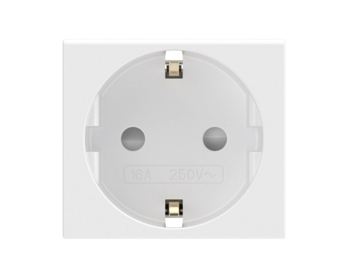 Viva DKC Розетка силовая 2Р+Е, со шторками, 2 мод., цвет белый 45005