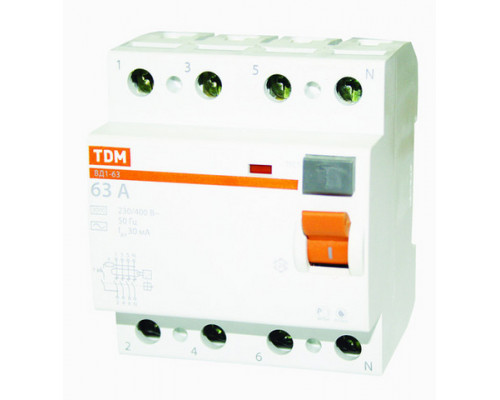 УЗО ВД1-63 4Р 63А 300мА TDM* SQ0203-0043