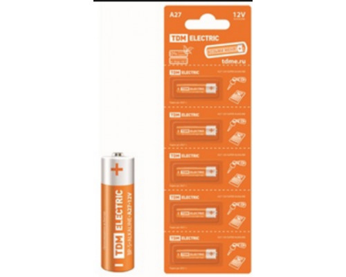 Элемент питания A27 Alkaline 12V BP-5 TDM SQ1702-0040