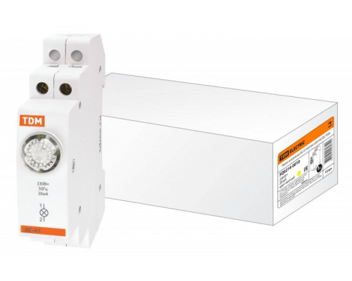 Лампа сигнальная ЛС-47 желтая (LED) AC/DC TDM SQ0214-0010
