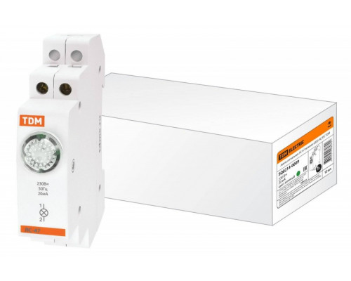Лампа сигнальная ЛС-47 зеленая (LED) AC/DC TDM SQ0214-0009