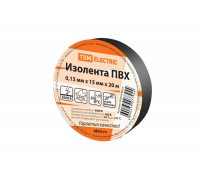 Изолента ПВХ 0,13*15мм Черная 20м TDM