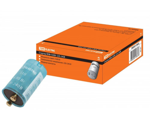 Стартер S10 4-80Вт 220-240В мед. контакты TDM
