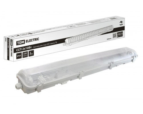 светодиодный светильник LED СПС 2х10Вт IP65 под LED лампу T8 TDM SQ0304-0301