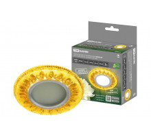 Софит СВ 03-07 MR16 50Вт G5.3 LED подсветка 3 Вт золото/хром TDM SQ0359-0135