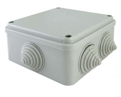 Распаячная коробка ОП 100х100х50мм, крышка на винтах,  IP55,  SQ1401-1234