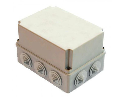 Коробка ОП 190х140х120мм, крышка, IP55, 10 гермовводов, инд. штрихкод, TDM SQ1401-1246