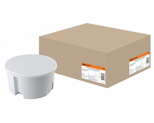 Коробка СП D80х40мм, крышка, серая, IP20, TDM SQ1402-1004