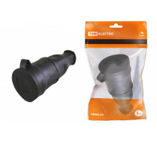 Разъем силовой (каучук) розетка удлинитель 1ф 16А 250В IP44 TDM SQ0612-0002