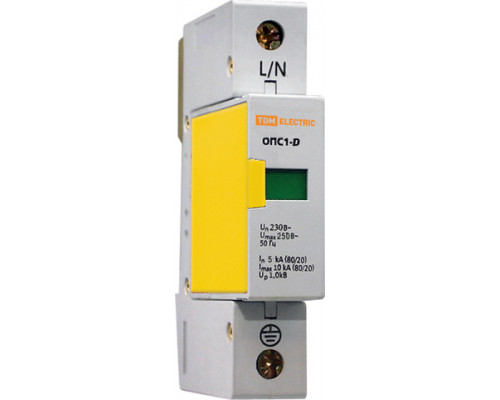Разрядник ОПС D 1Р In=5kA Un=230B Im=10kA TDM* SQ0201-0009