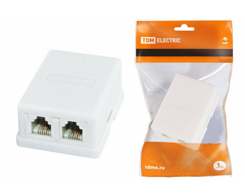 Телефонная розетка 2x6Р-4С TDM* 884 SQ1809-0002
