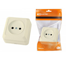 Серия Ладога о/у Розетка 1м IP20 10А, сл. кос SQ1801-0014