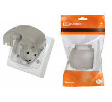 Серия Вуокса с/у Розетка 1м з/к  IP54 16А  TDM SQ1803-0108