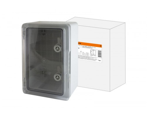 Бокс пластиковый  IP65 ЩМП-0-2, прозр., крышка ABS,  -45 до +75 С, навесной, (350x250x150) TDM SQ0933-0202
