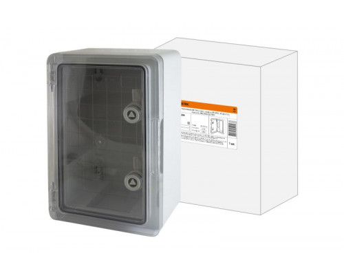 Бокс пластиковый  IP65 ЩМП-0-4, прозр., крышка ABS, IP65, -45 до +75 С, навесной, (400x300x220) TDM SQ0933-0204