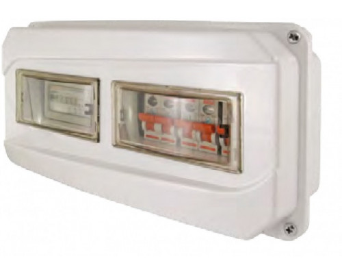 Щит учета ЩРН-12-1ф 167х350х111 мм пластиковый IP55 TDM