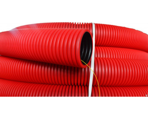 Труба двустенная гофр.ПНД d 75 с зондом (20 м/уп.) красная TDM SQ0413-2075