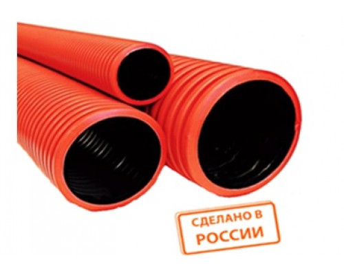 Труба двустенная гофр.ПНД d 63 (50м) с зондом красная SQ0413-5063