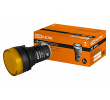 Лампа AD 22DS(LED)матрица d22мм желтый 24В AC/DC TDM SQ0702-0021