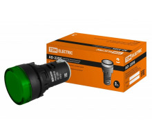 Лампа AD-22DS(LED)матрица d22мм зеленый 230В TDM