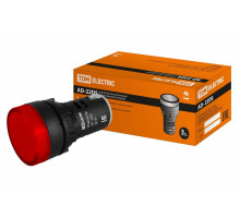 Лампа AD 22DS(LED)матрица d22мм красный 36В AC/DC TDM SQ0702-0024